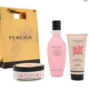 Perlier Pink Peony 3-piece Bath and Body Kit with Gift Bag New Sealed